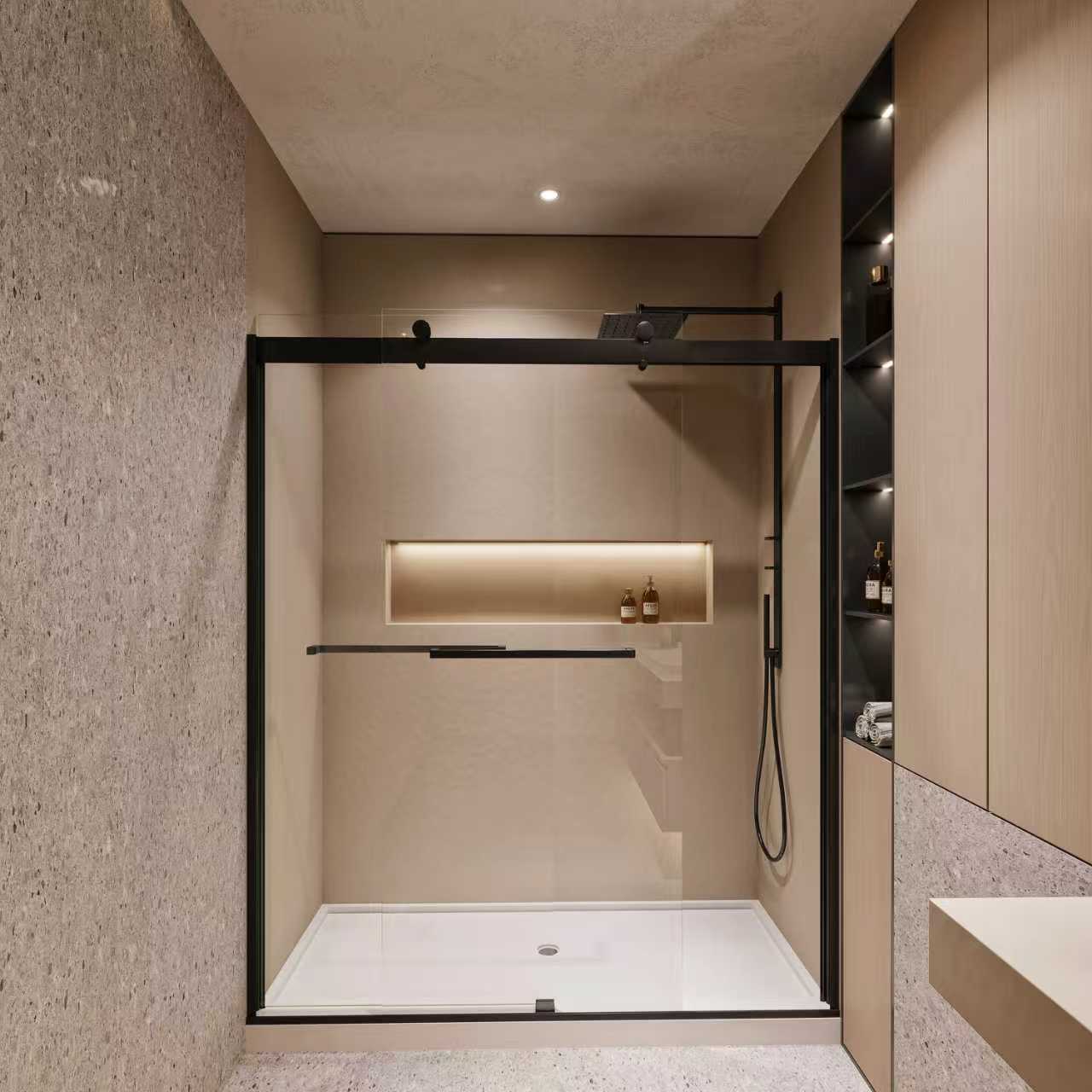 Tempered Clear Glass Shower Door